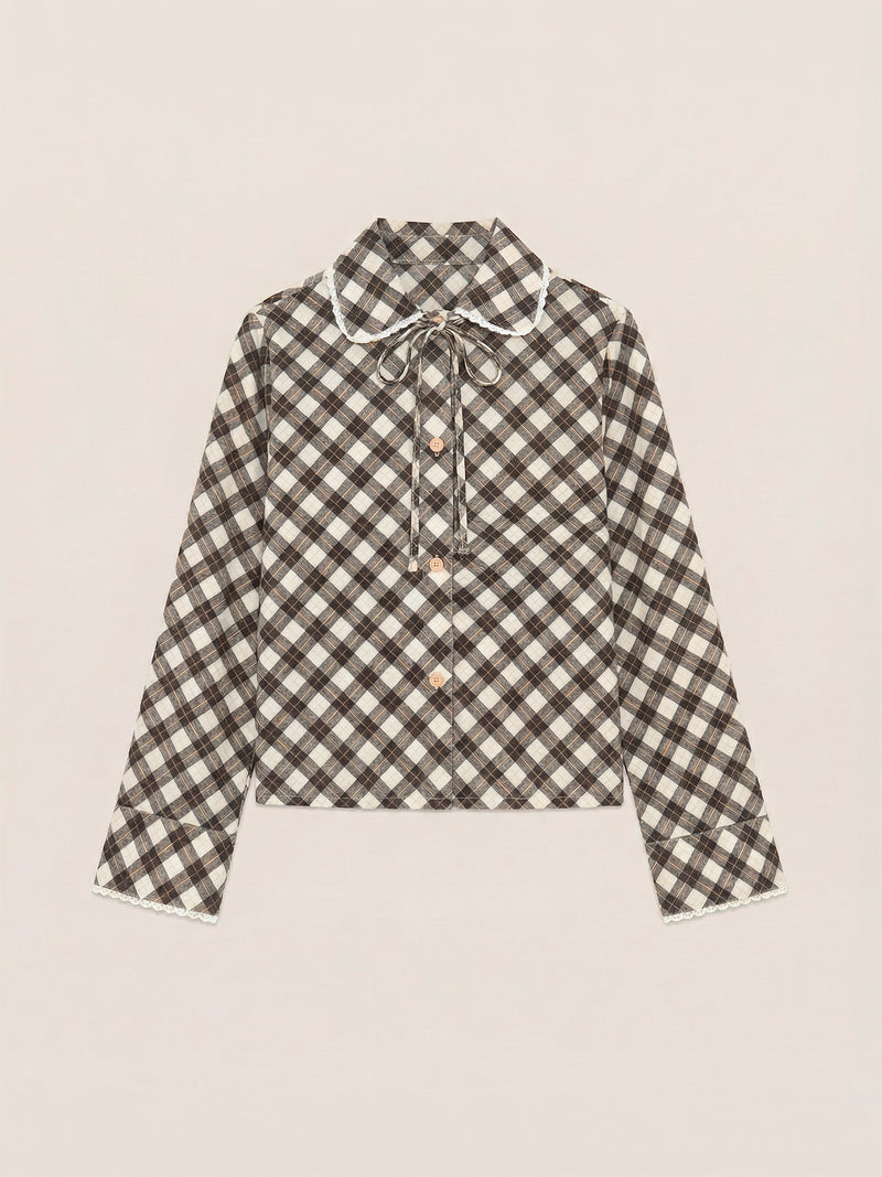 Classic Betty Argyle-inspired Geometric Print Shirt 