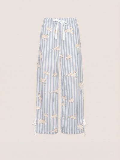 Striped Bambi Blue Print Pyjama Pants