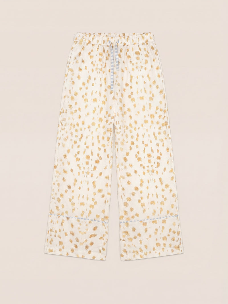White Bambi Deer Print Pyjama Pants