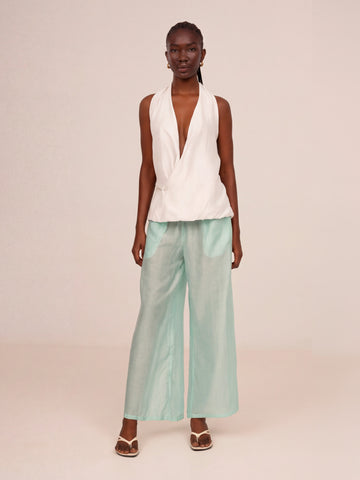 Solea White Wrap Top