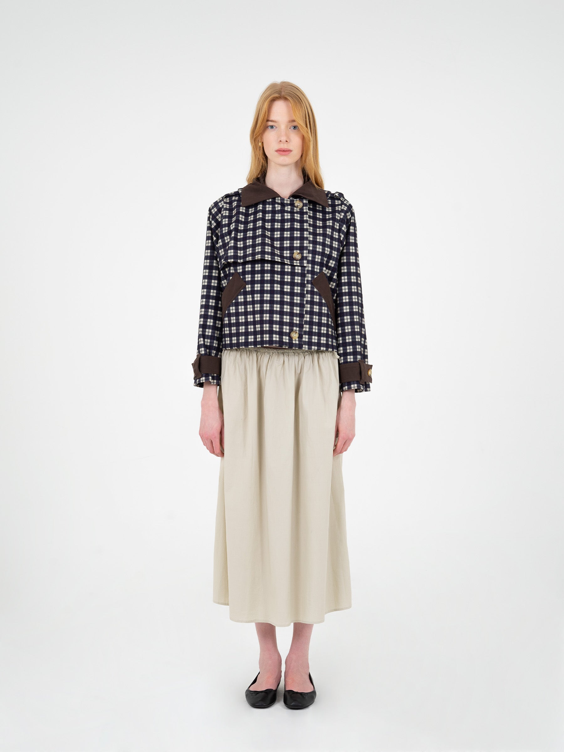 Rooftop Tartan Squared Trenchcoat chaqueta