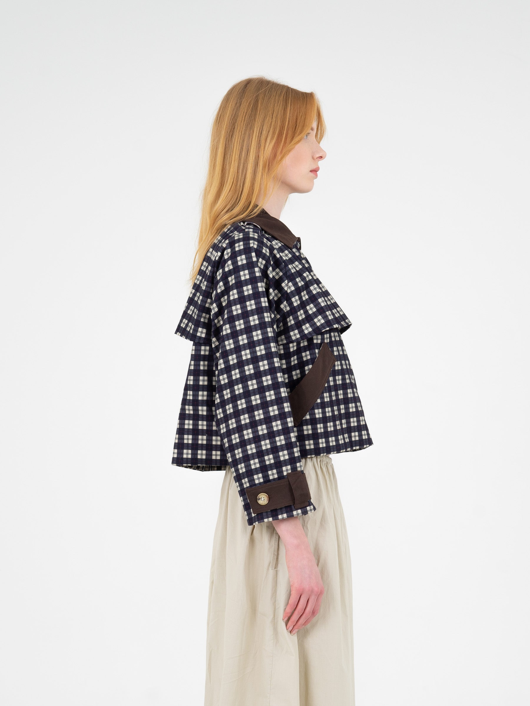 Rooftop Tartan Squared Trenchcoat chaqueta