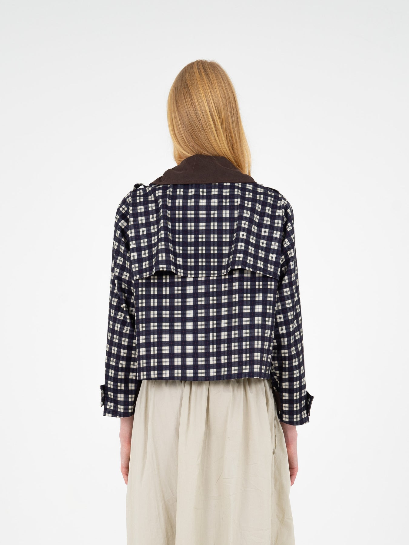 Rooftop Tartan Squared Trenchcoat chaqueta