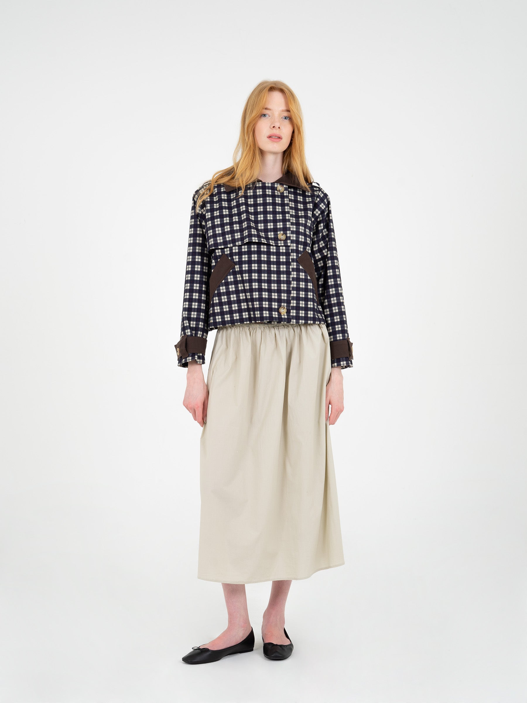 Rooftop Tartan Squared Trenchcoat chaqueta