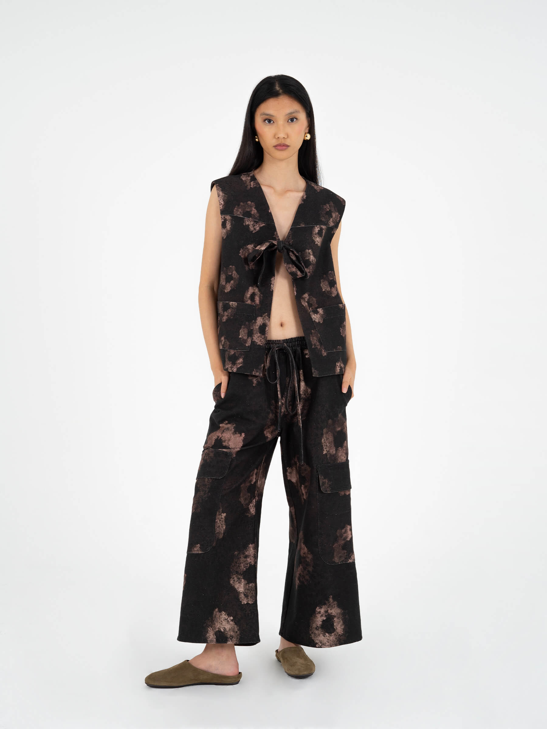 Rush Print Denim Vest top