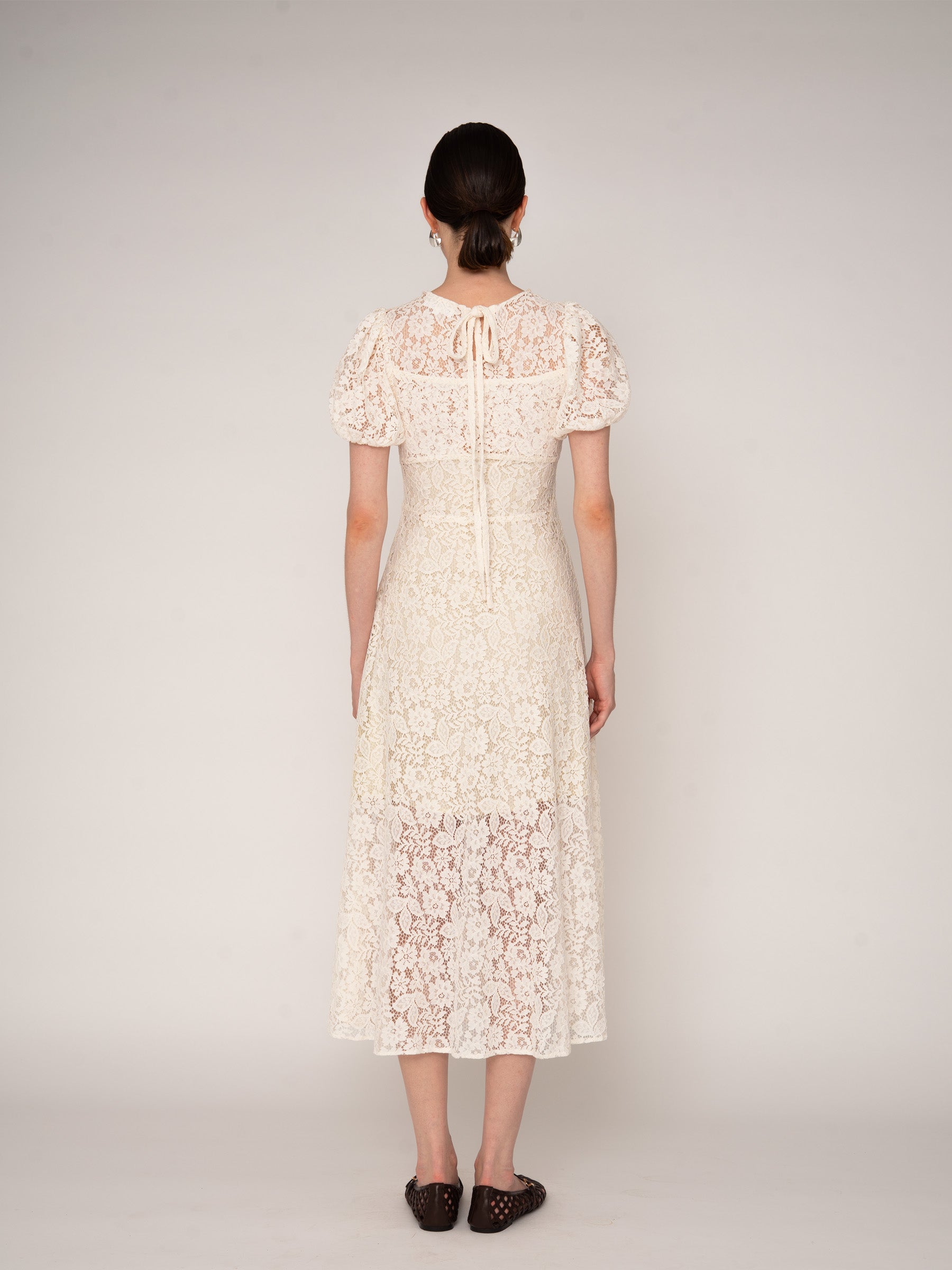 Rêve Lace White Long Dress vestidos