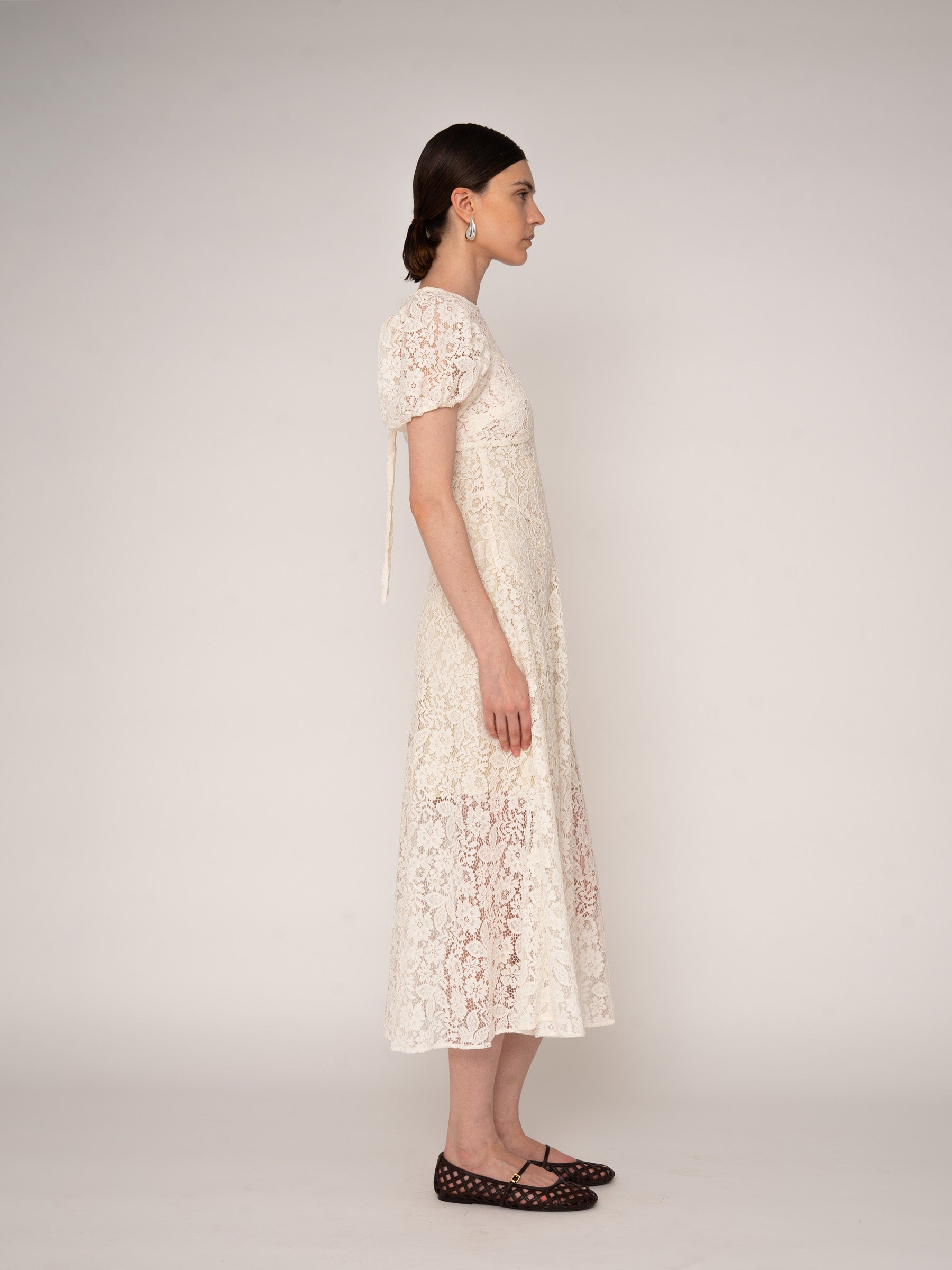 Rêve Lace White Long Dress vestidos