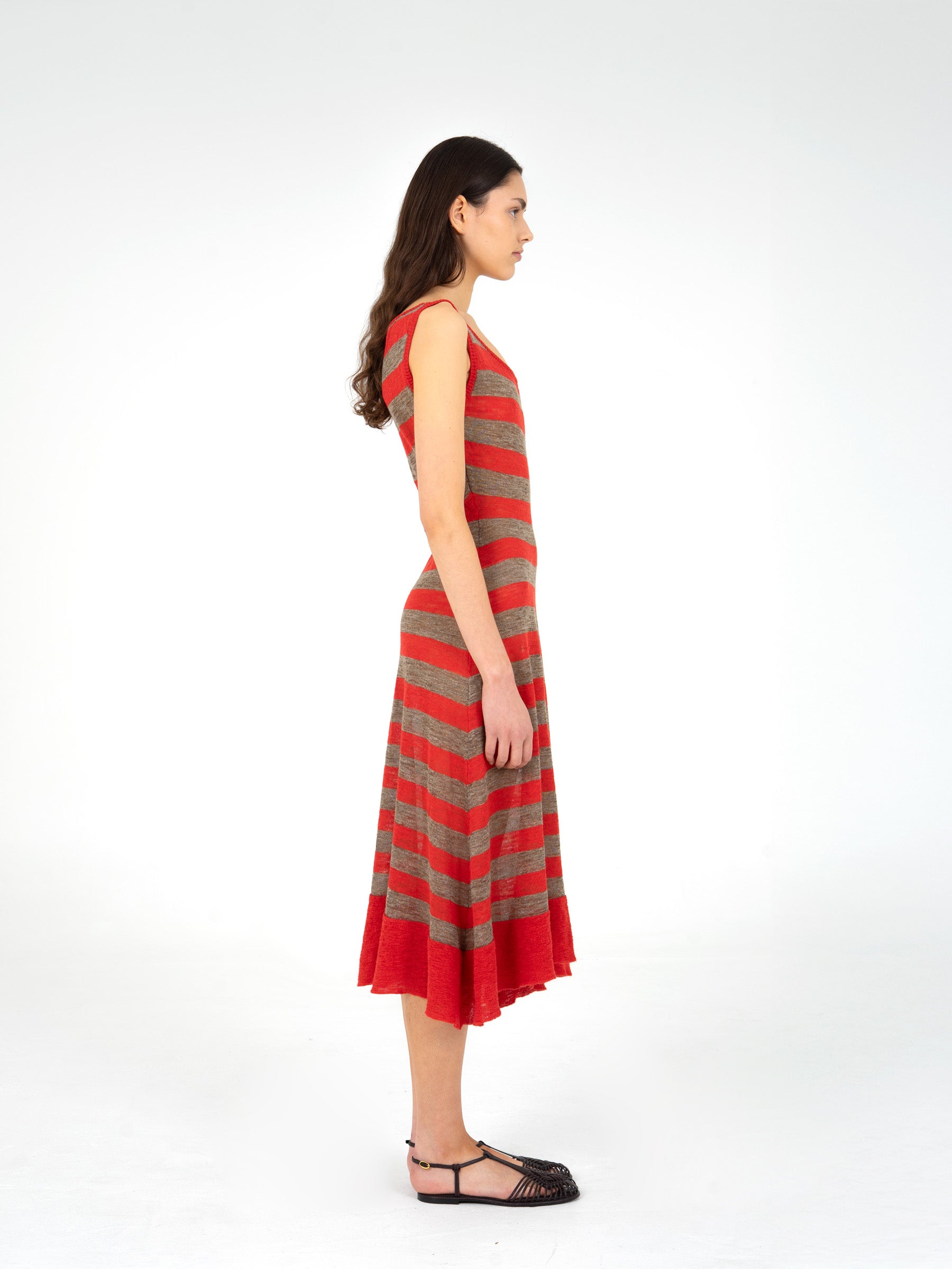 Sage Striped Knit Dress camisas y camisetas