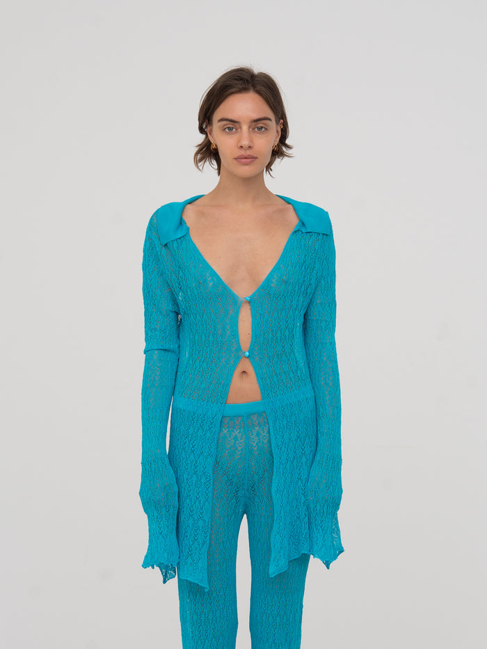 Saint Knit Blue Maxi Top