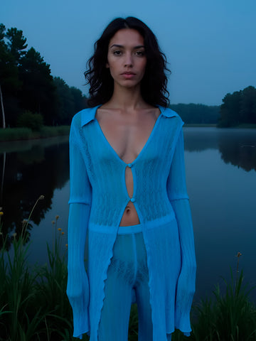 Saint Knit Blue Maxi Top