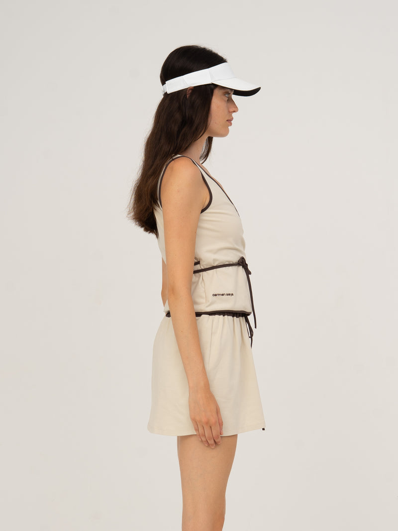 Serve White Sports Wrap Top top