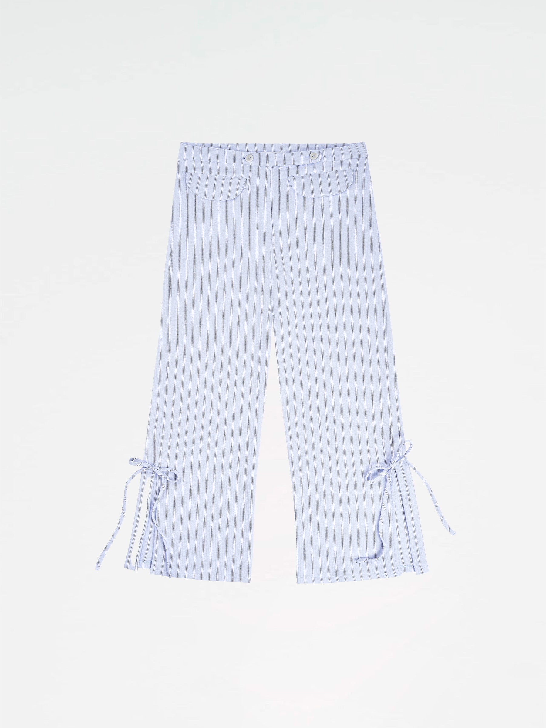 Skyline Blue Striped Pants pantalones