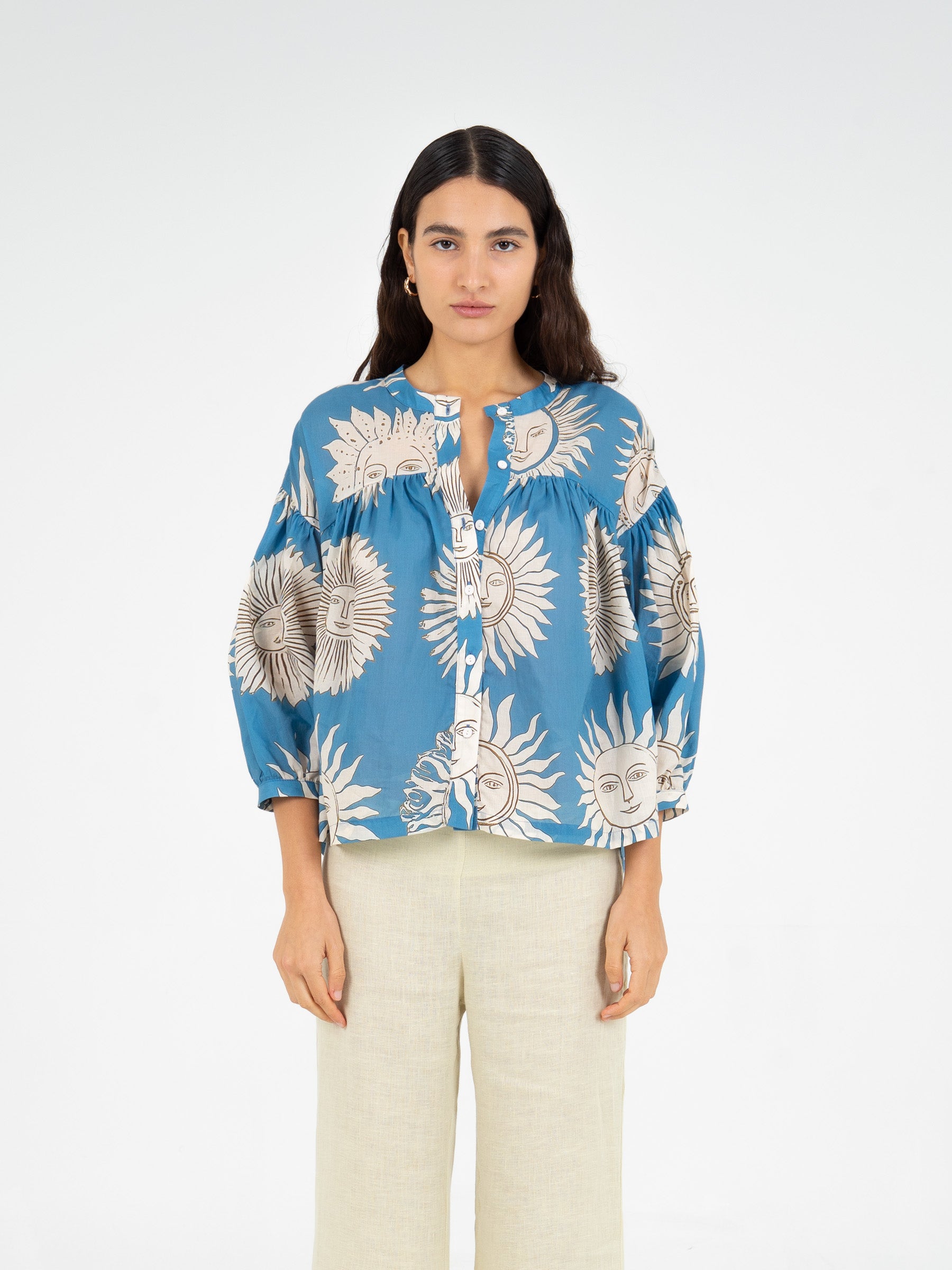 Sol Sun-Printed Blouse camisas y camisetas