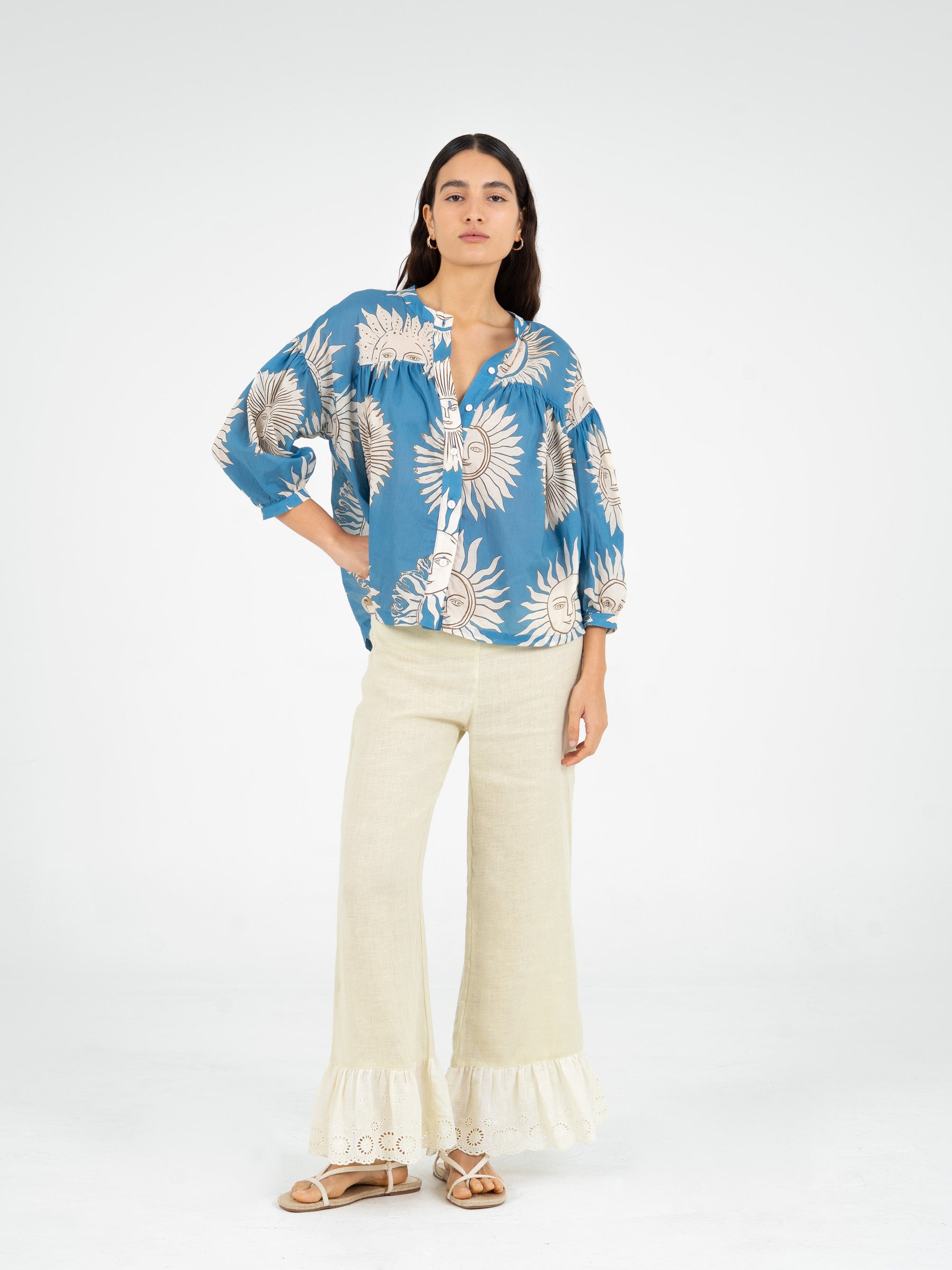 Sol Sun-Printed Blouse camisas y camisetas