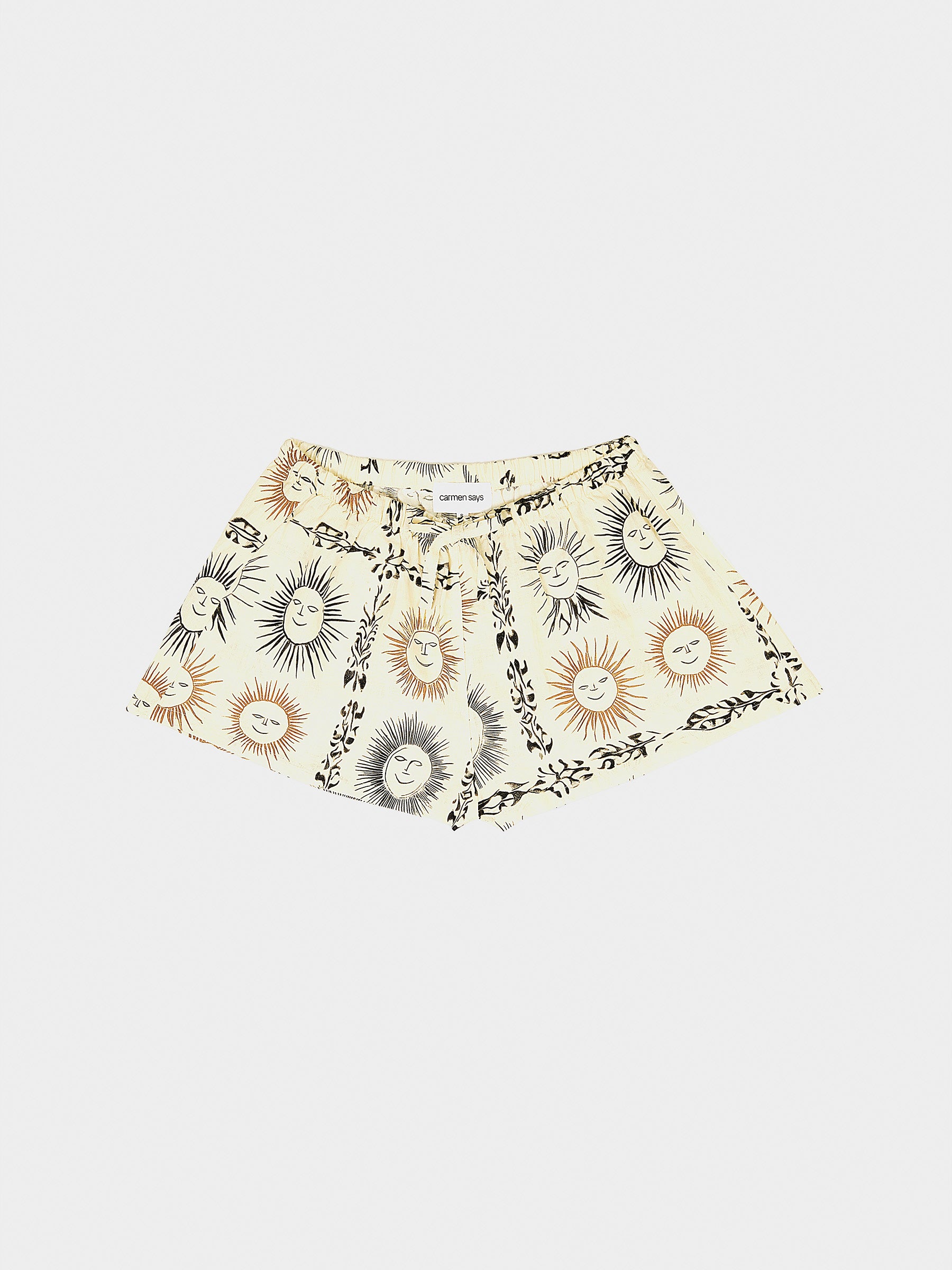 Soleil Spirit Sun-Printed Shorts pantalones