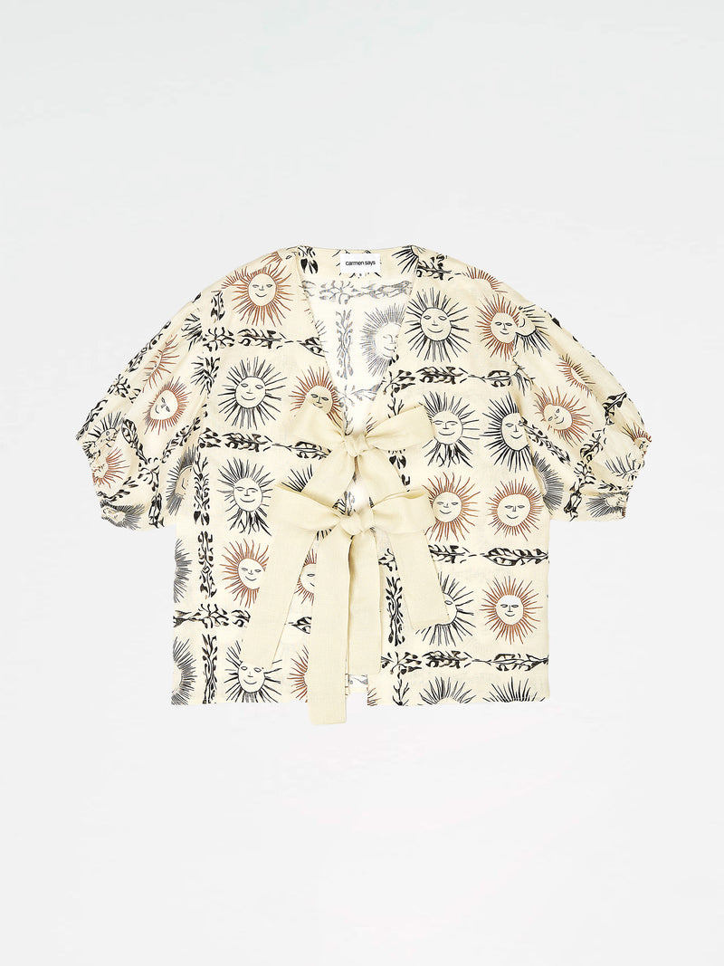 Soleil Spirit Sun-Printed Top camisas y camisetas