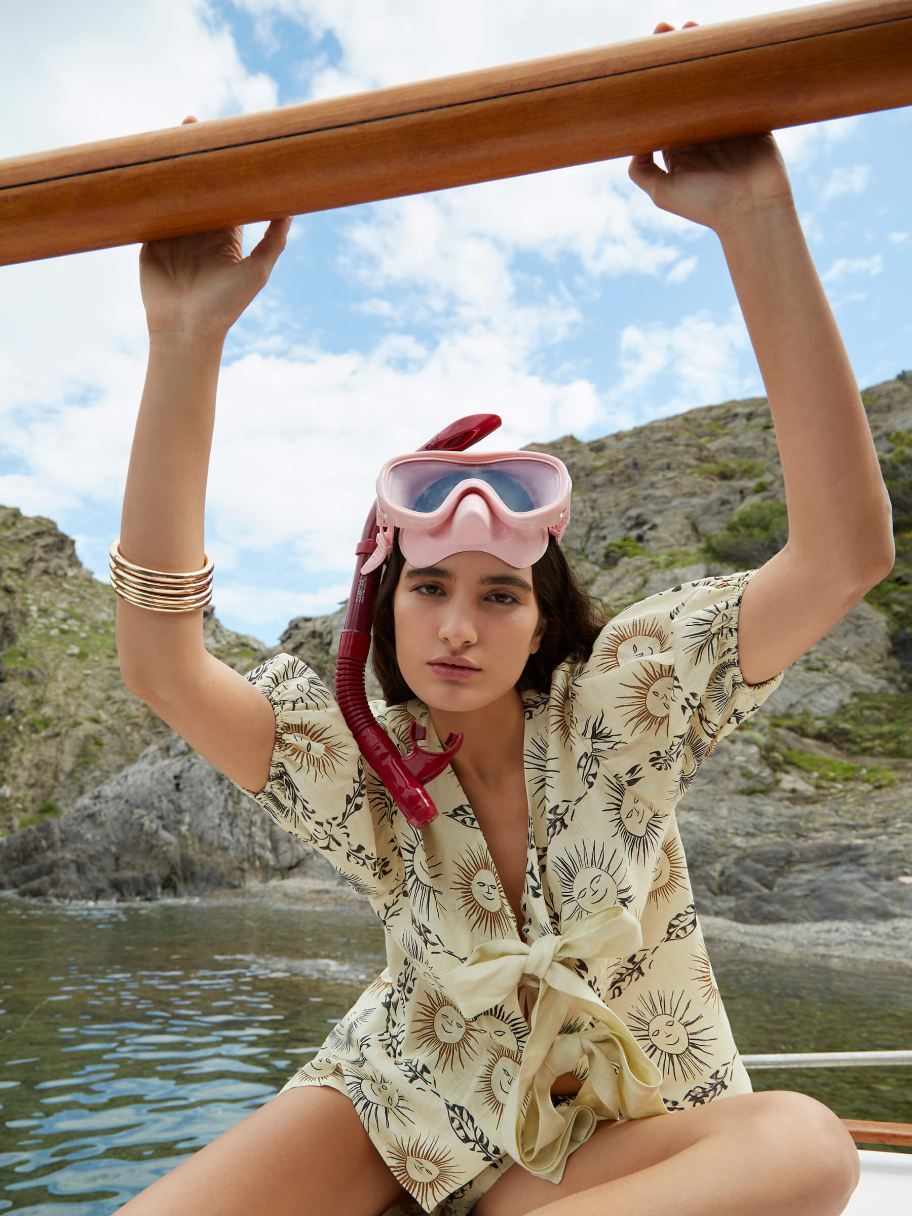 Soleil Spirit Sun-Printed Top camisas y camisetas