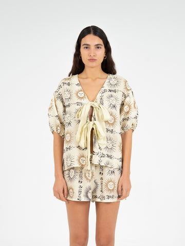 Soleil Spirit Sun-Printed Top