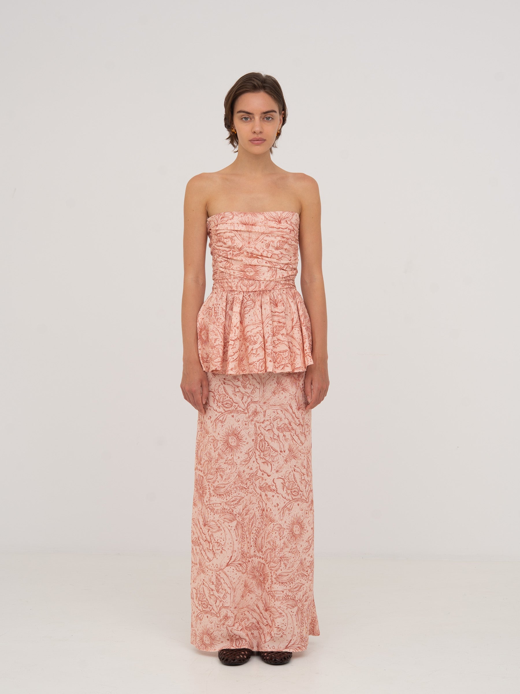 Sophia Pink Solar System-Printed Skirt falda