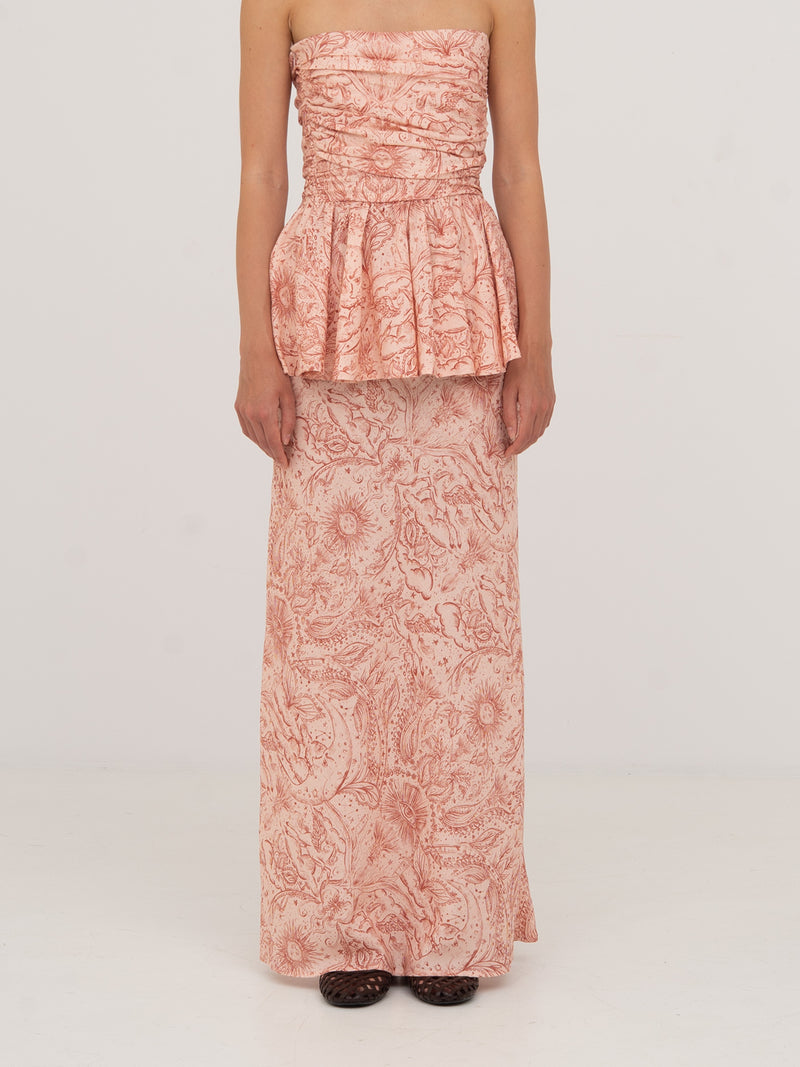 Sophia Pink Solar System-Printed Skirt falda