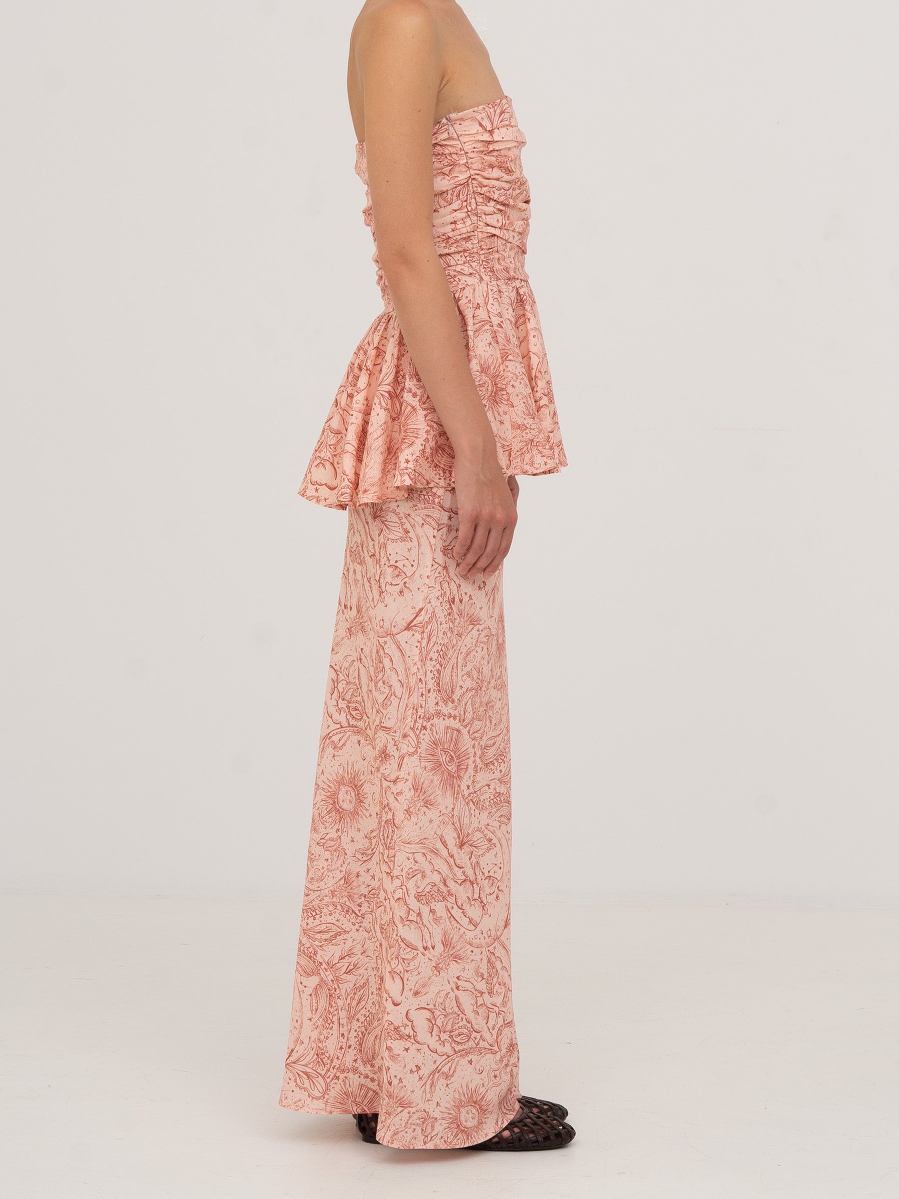 Sophia Pink Solar System-Printed Skirt falda