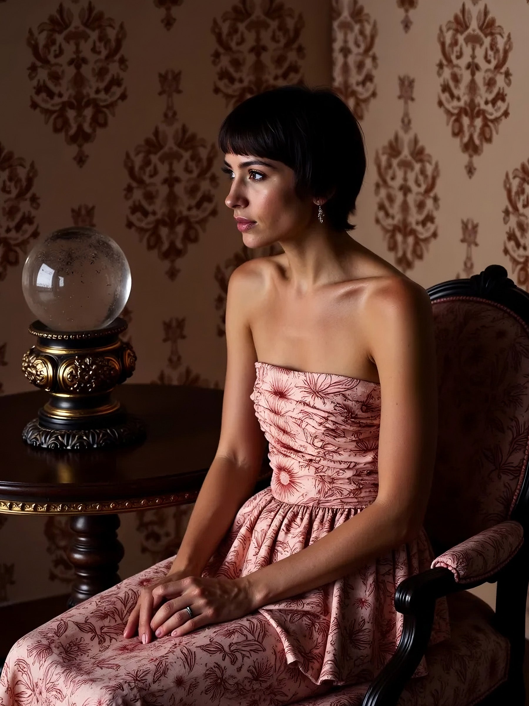 Sophia Pink Solar System-Printed Skirt falda