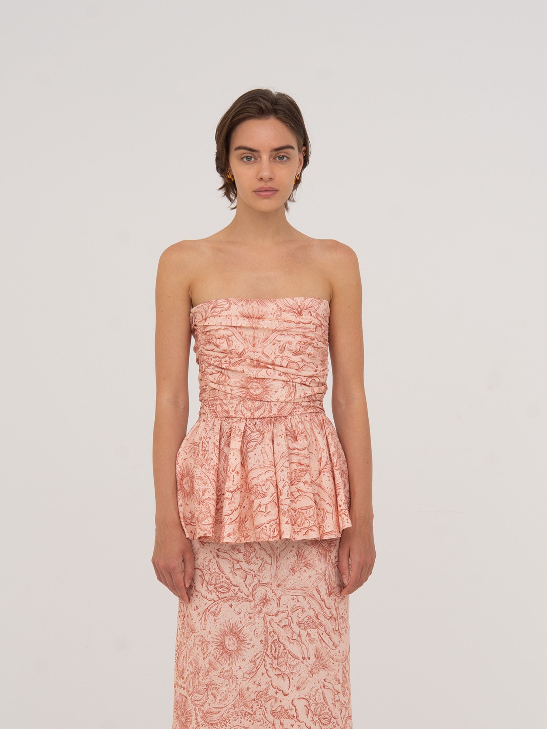 Sophia Pink Solar System-Printed Top top