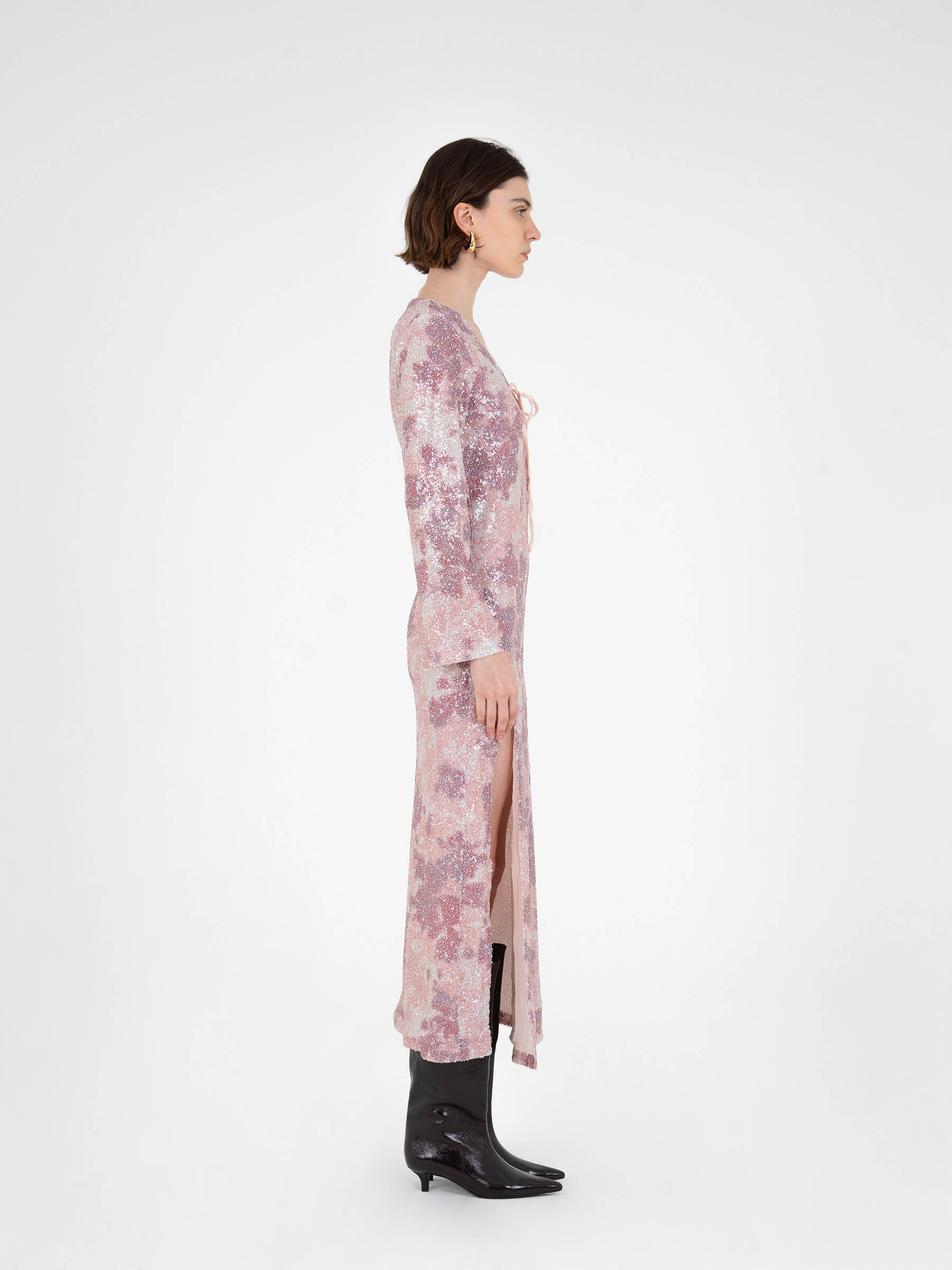 Star Printed Sequin Dress vestidos