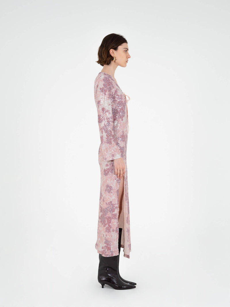 Star Printed Sequin Dress vestidos