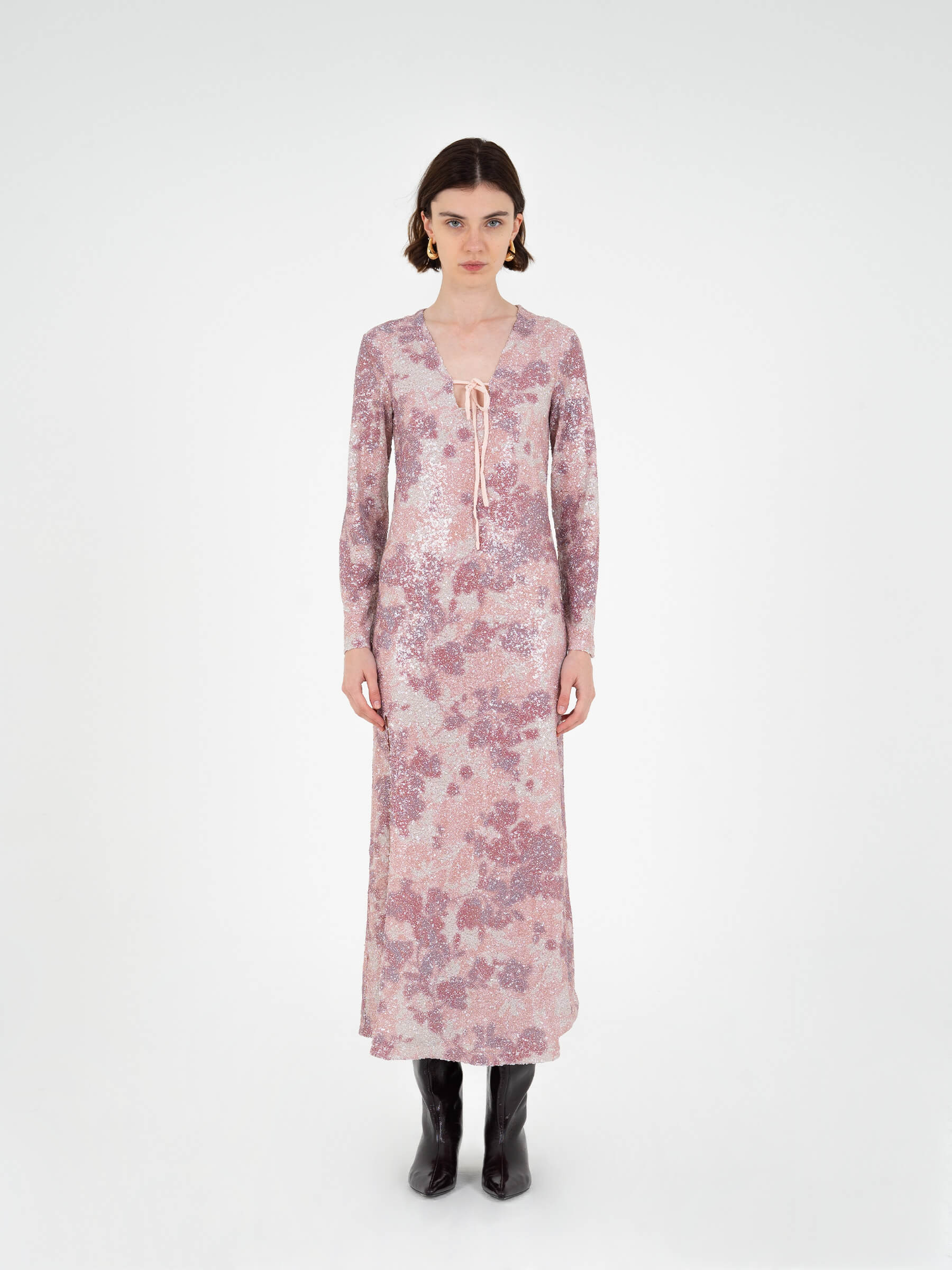 Star Printed Sequin Dress vestidos