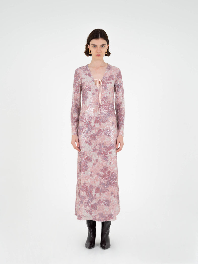 Star Printed Sequin Dress vestidos