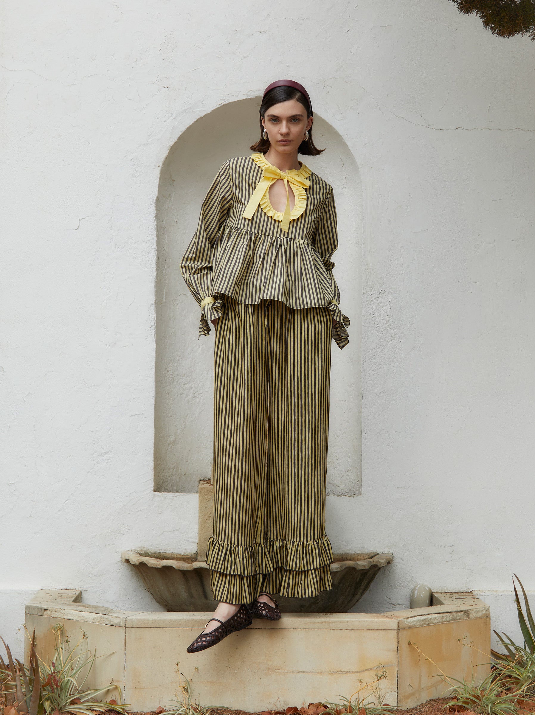 Striped Starlit Palazzo Pants top