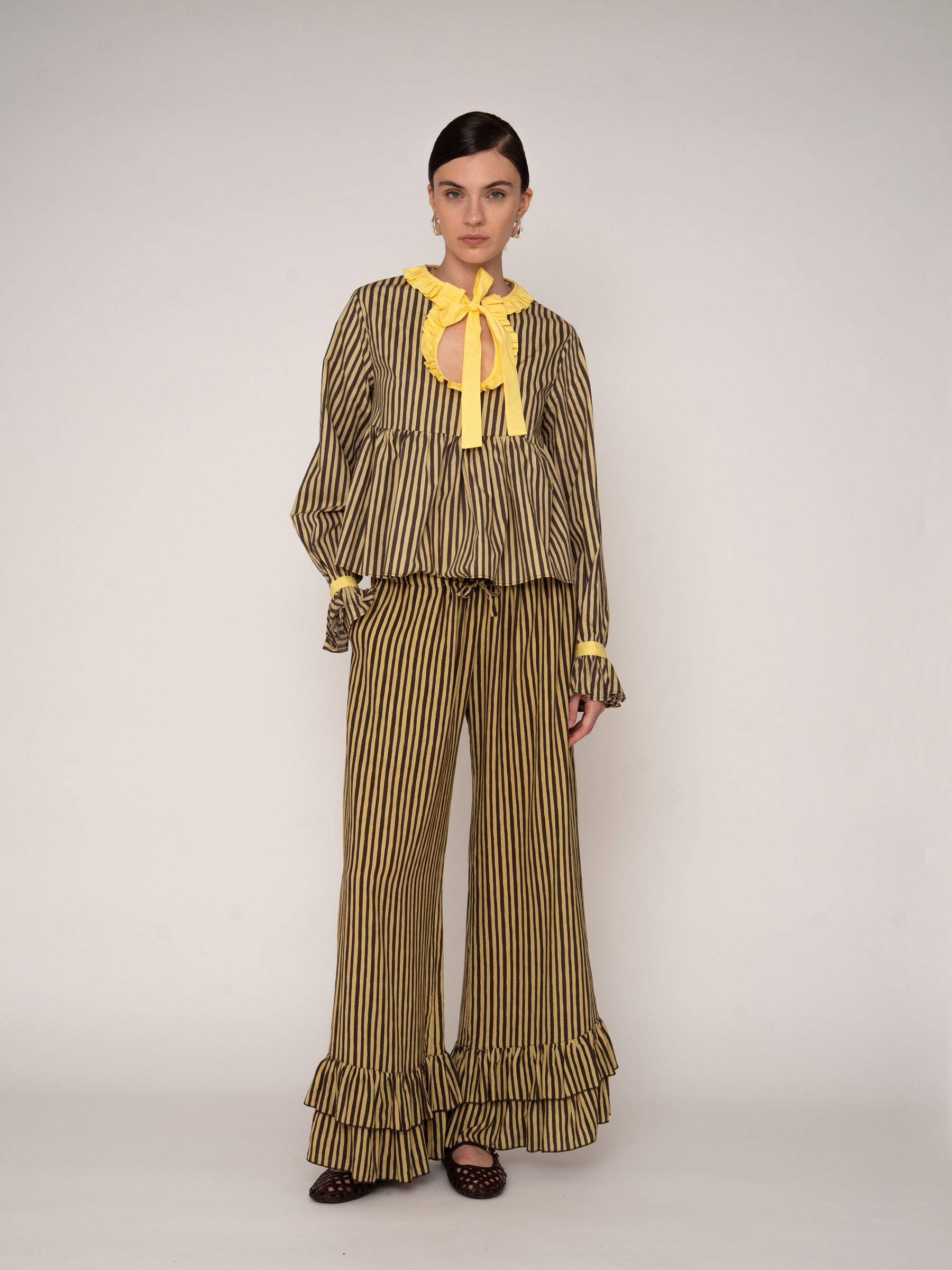 Striped Starlit Palazzo Pants top