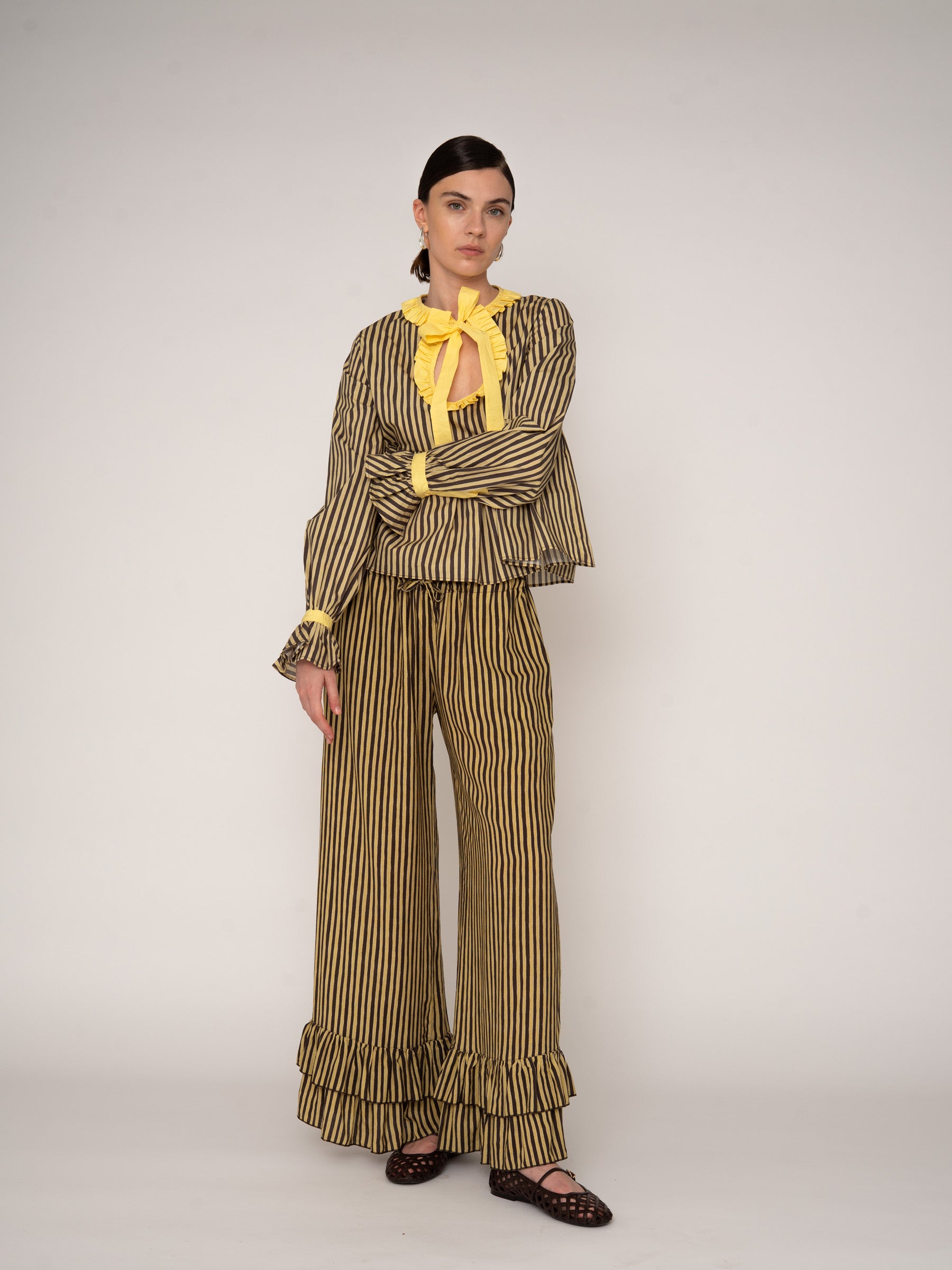 Striped Starlit Palazzo Pants top