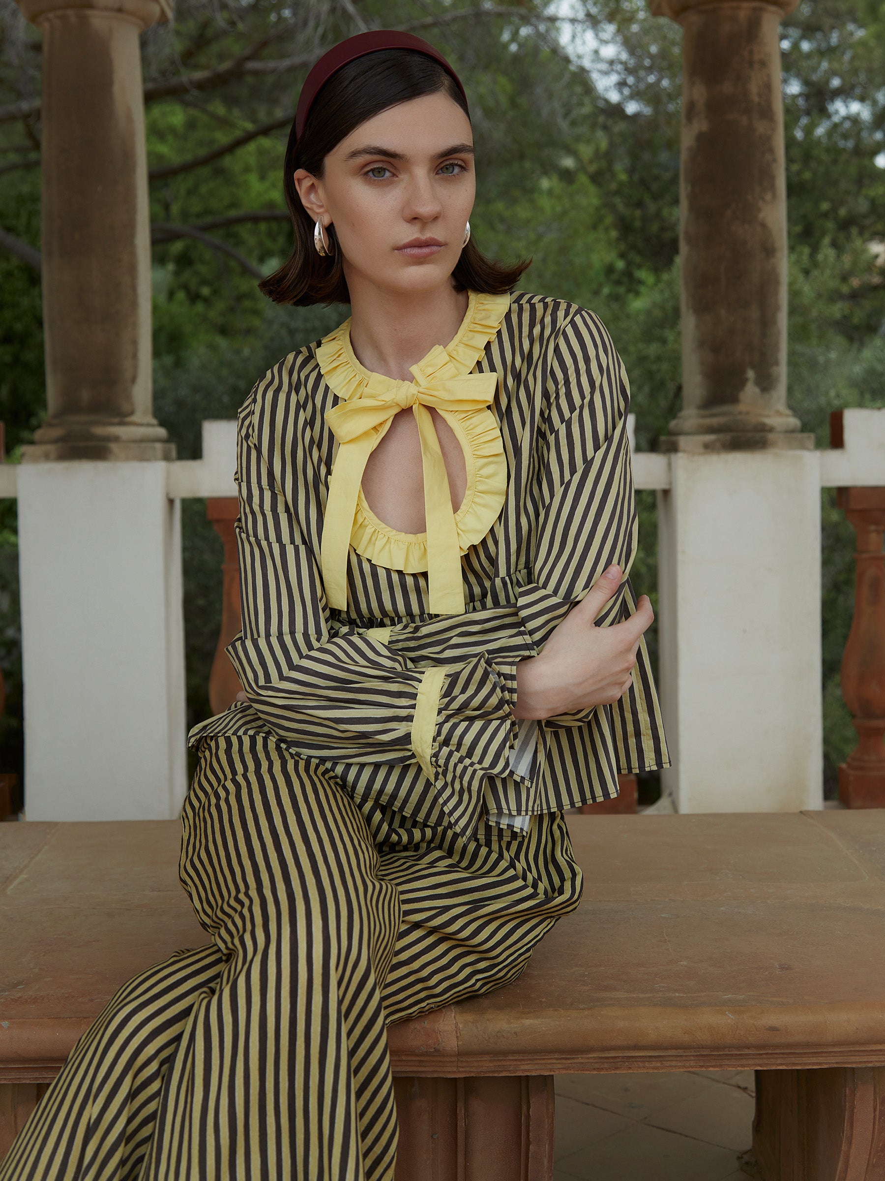 Striped Starlit Palazzo Pants top