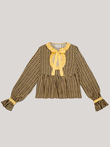 Striped Starlit Yellow Blouse