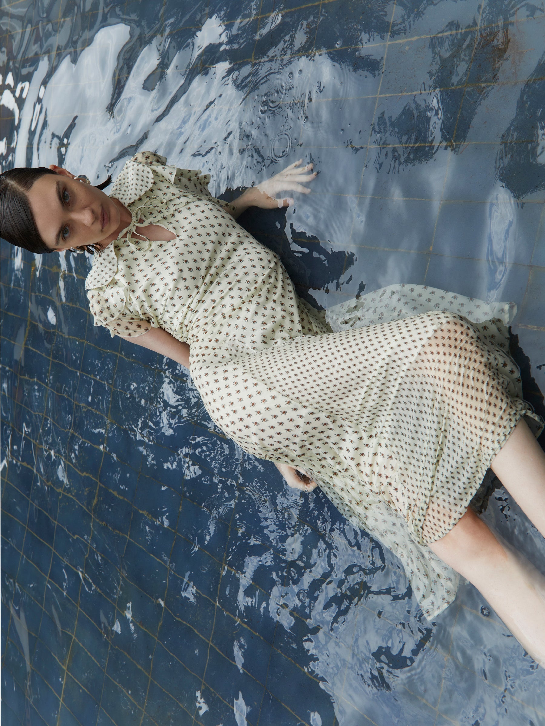 Sucrée Floral Print Long Dress vestidos