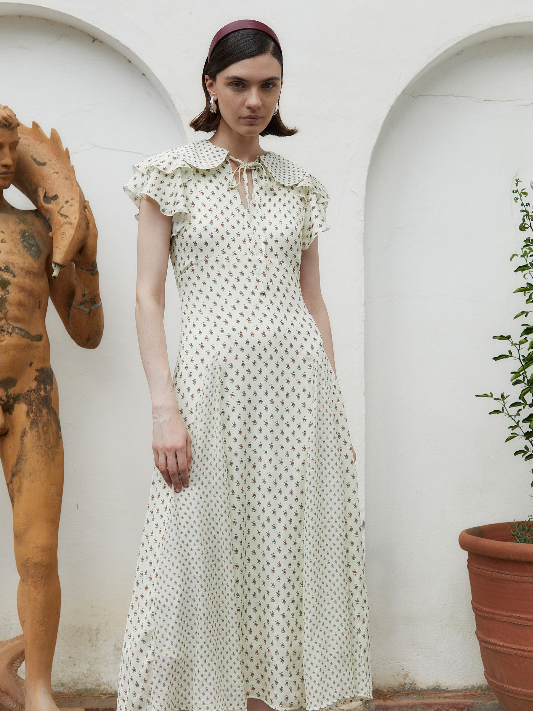 Sucrée Floral Print Long Dress vestidos