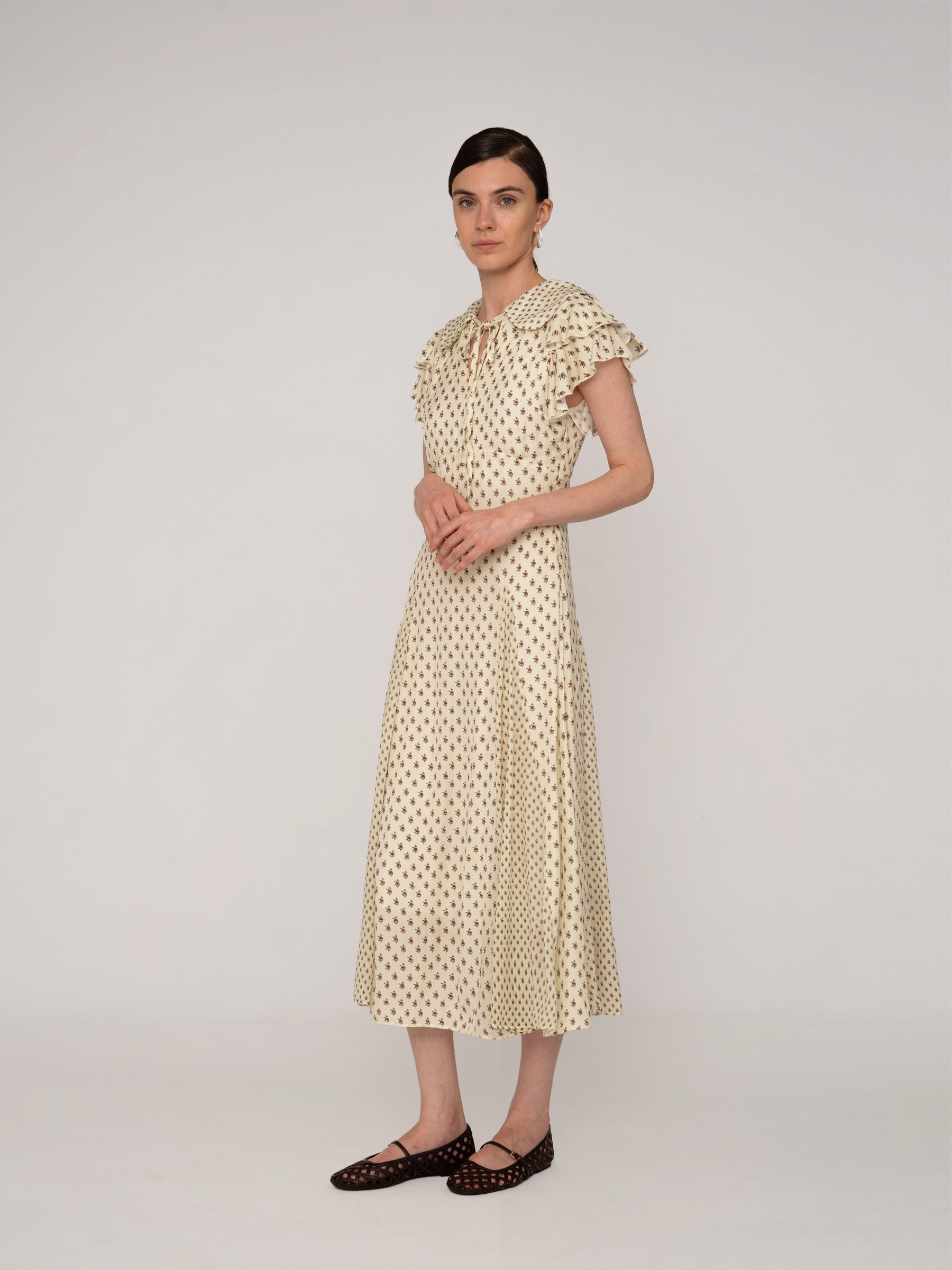 Sucrée Floral Print Long Dress vestidos