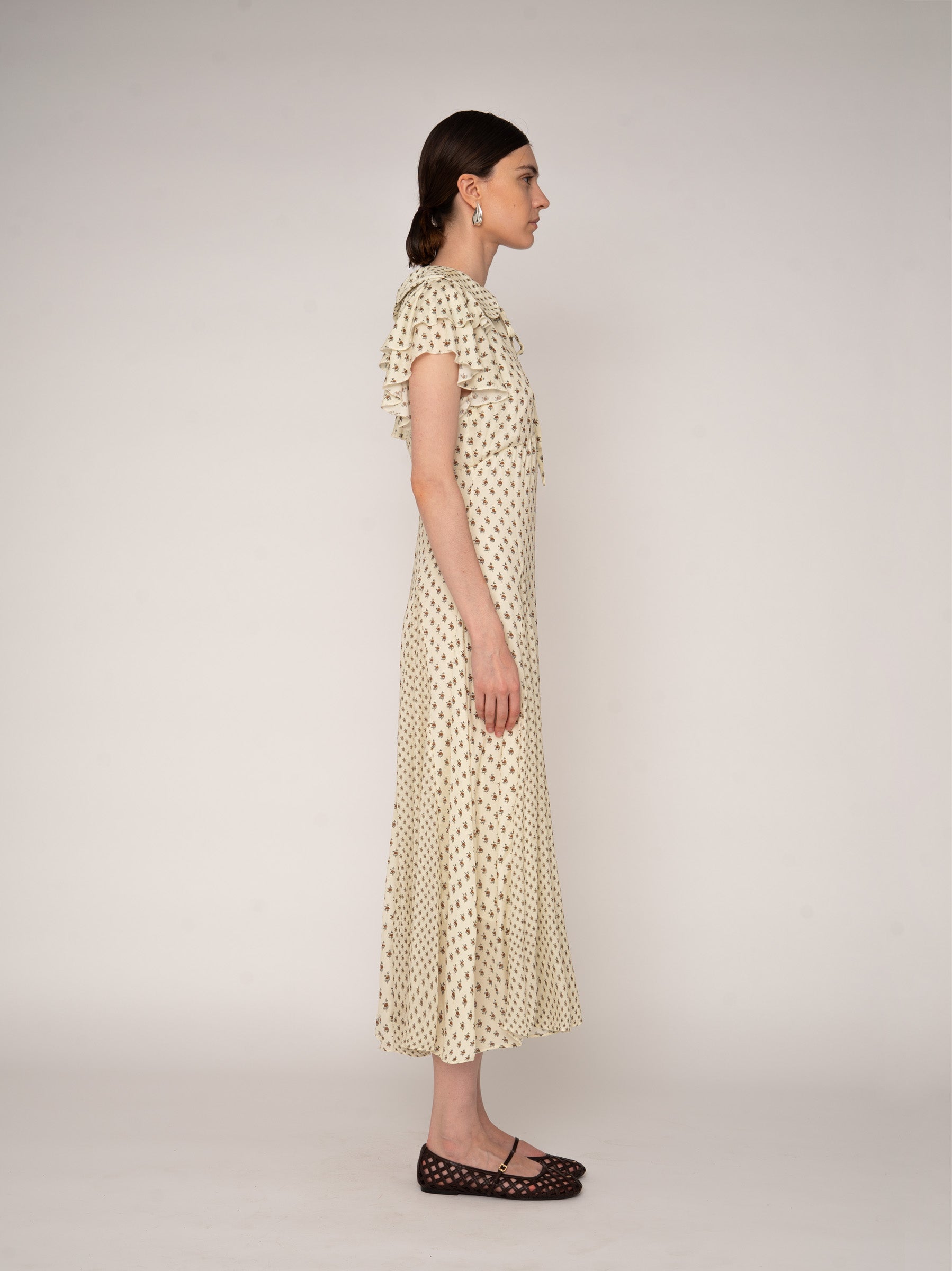 Sucrée Floral Print Long Dress vestidos