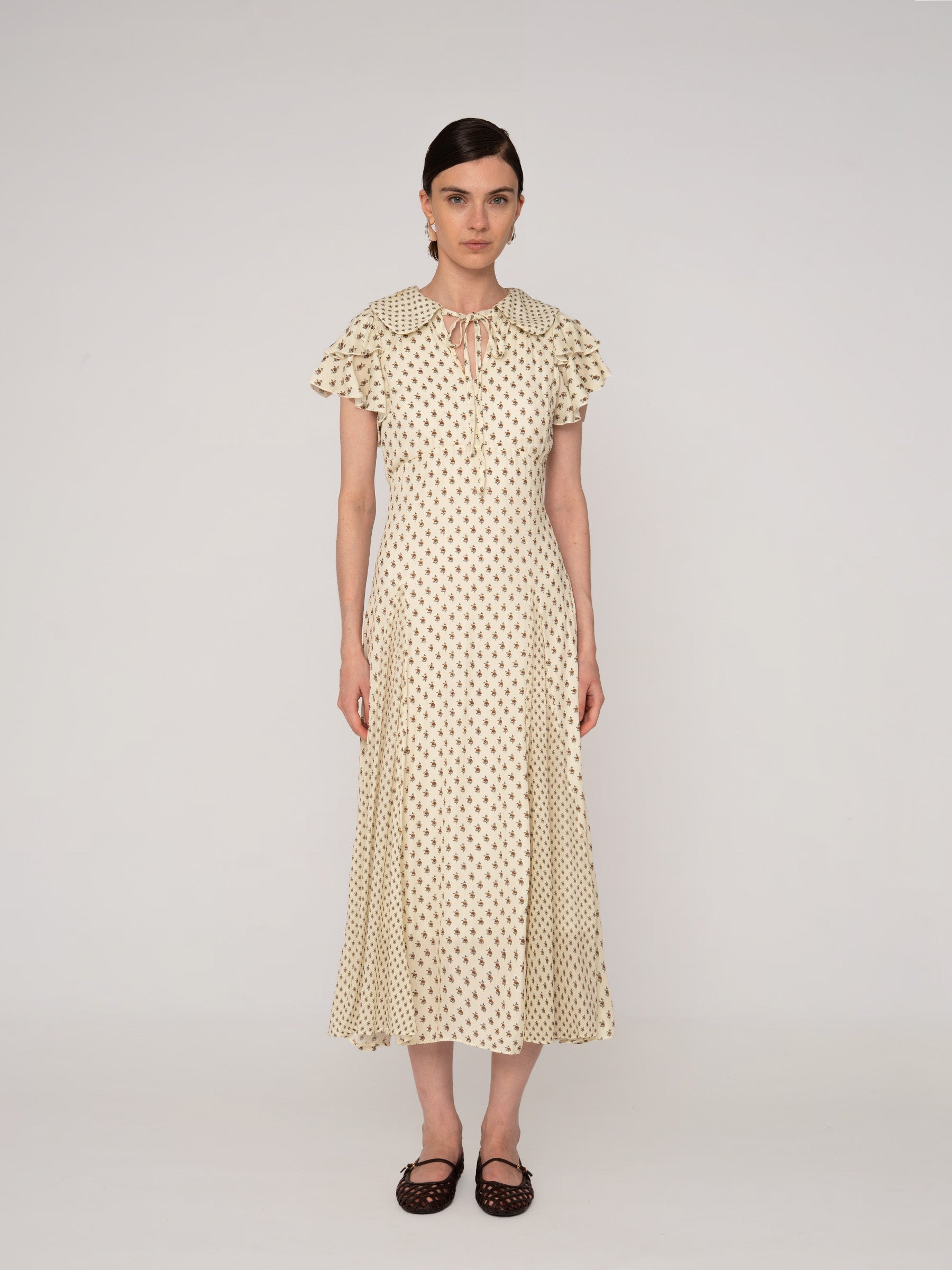 Sucrée Floral Print Long Dress vestidos