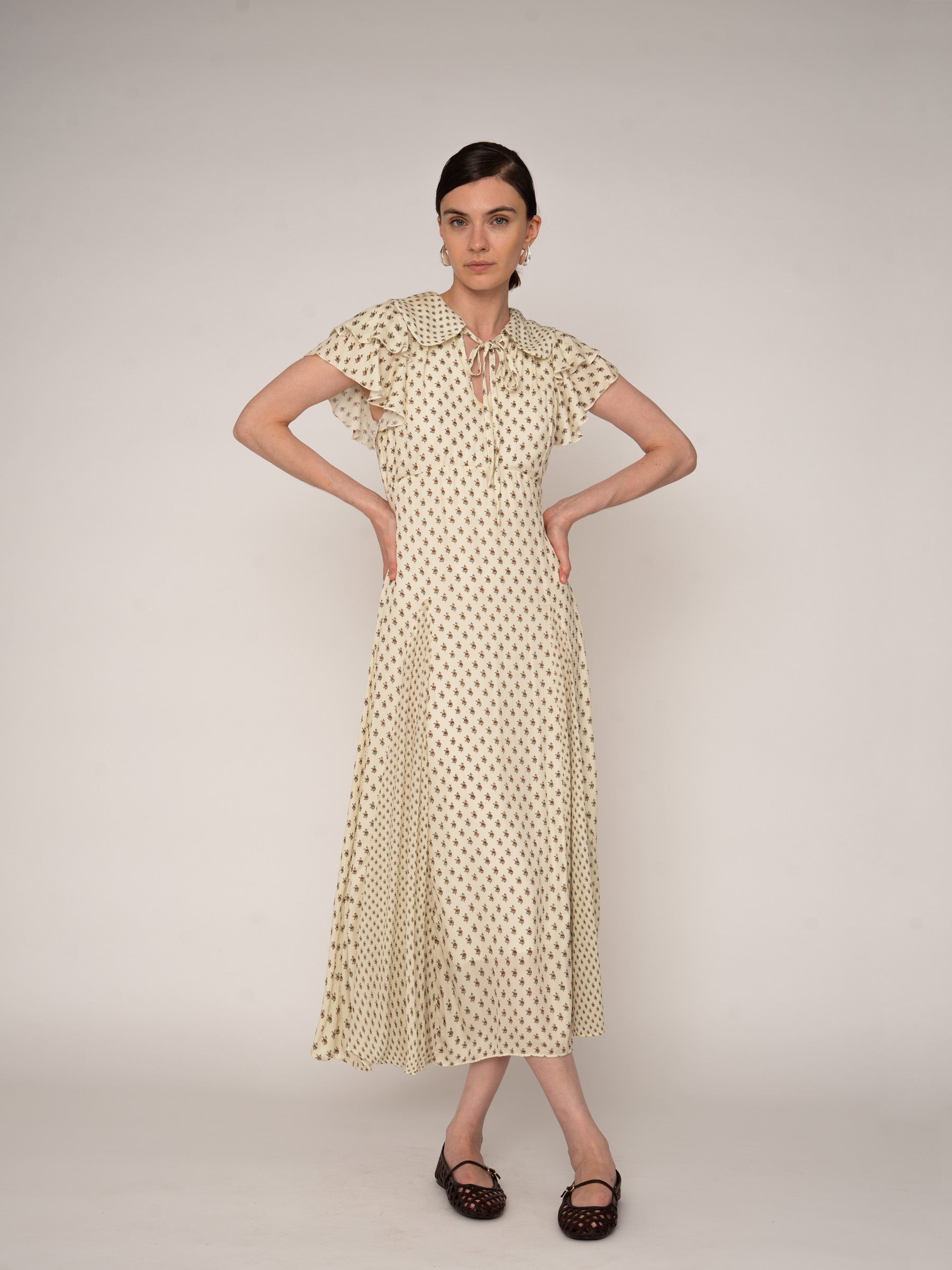 Sucrée Floral Print Long Dress vestidos