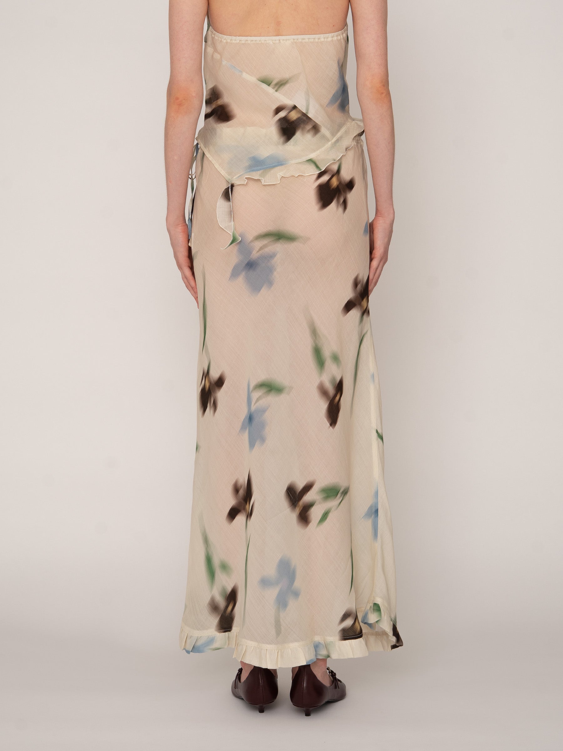 Summer Floral Print Ice Skirt falda