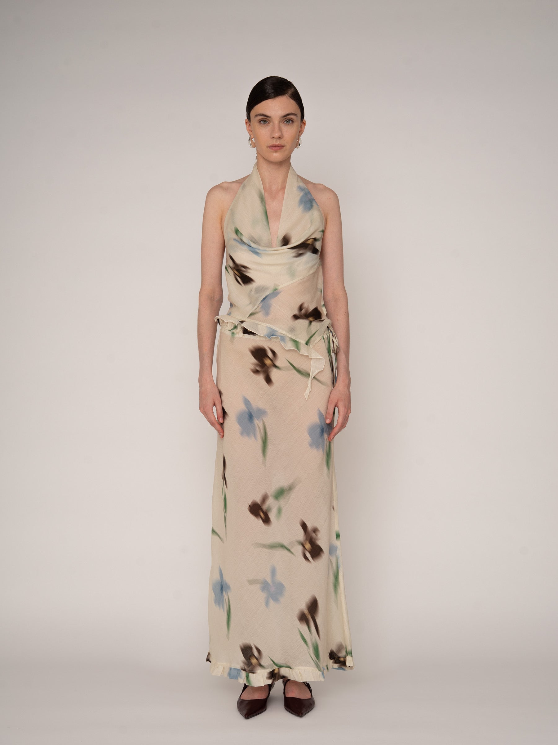 Summer Floral Print Ice Skirt falda