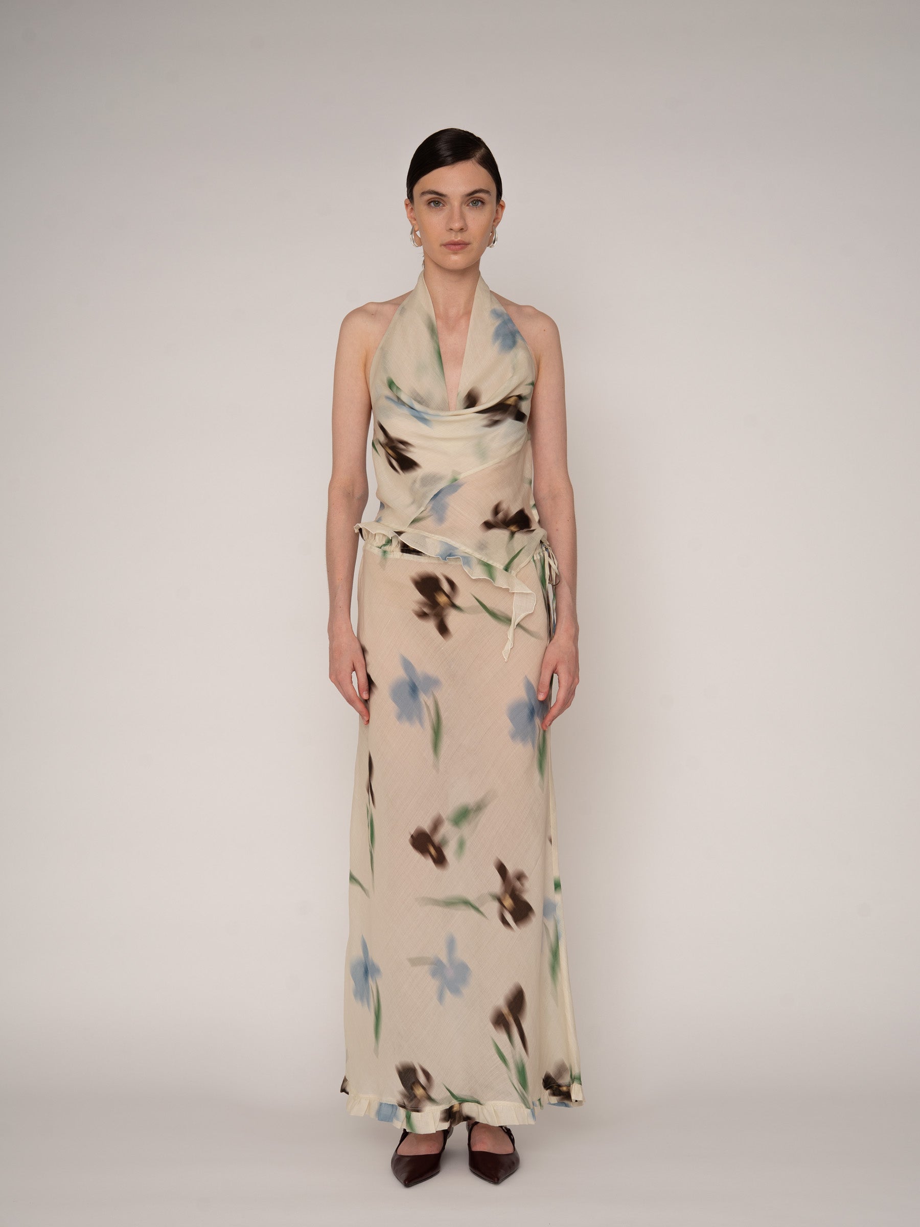 Summer Floral Print Ice Top top