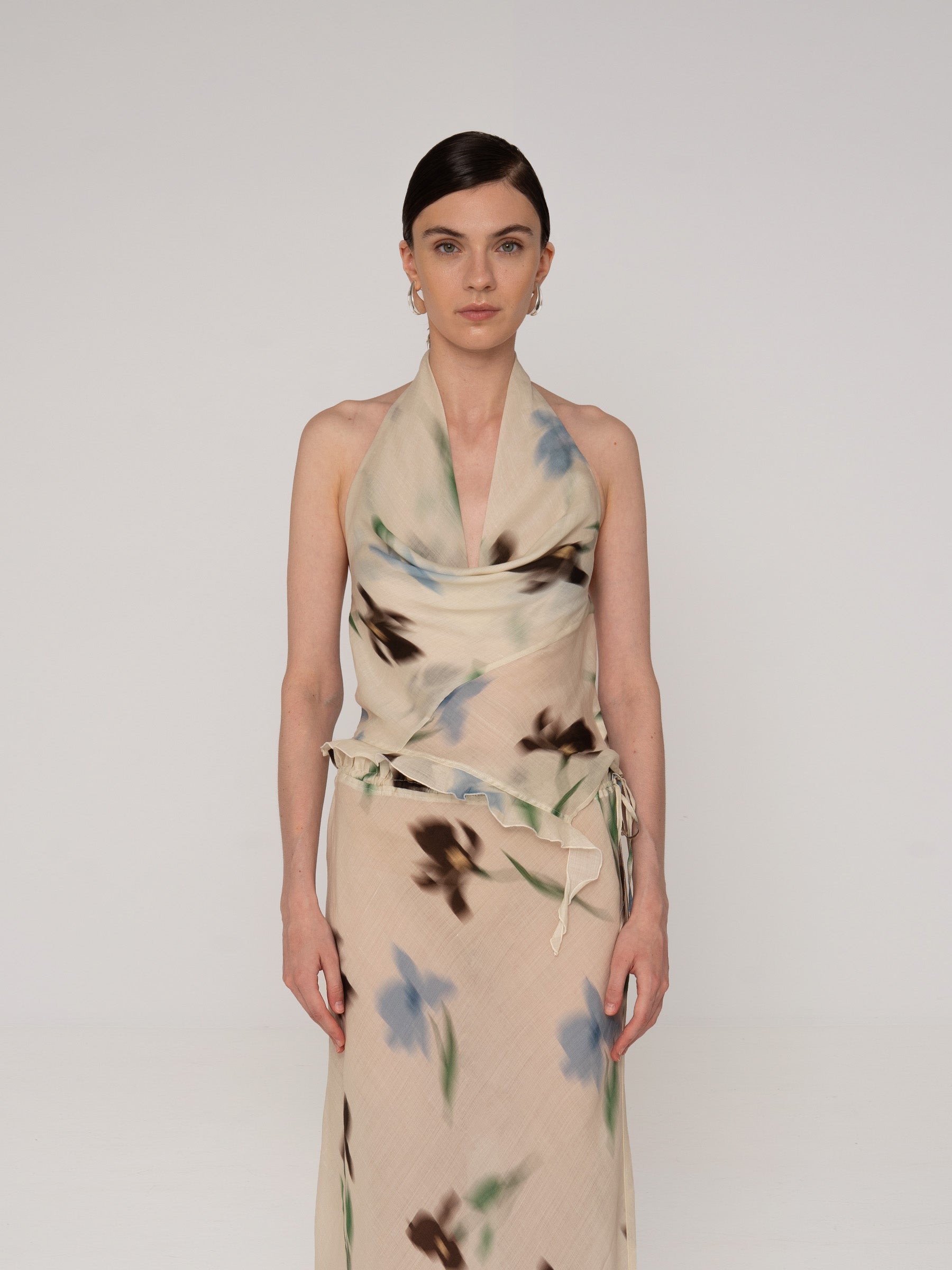 Summer Floral Print Ice Top top