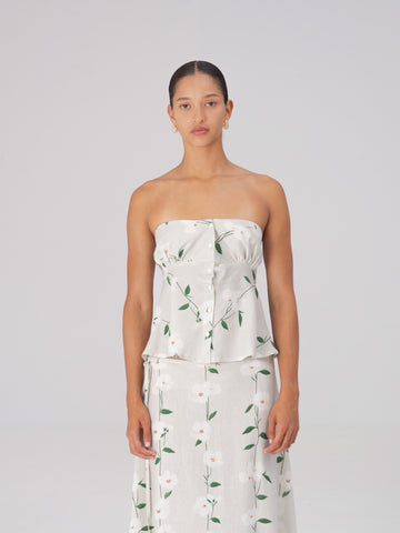 Summer Harlequin Floral Print Top