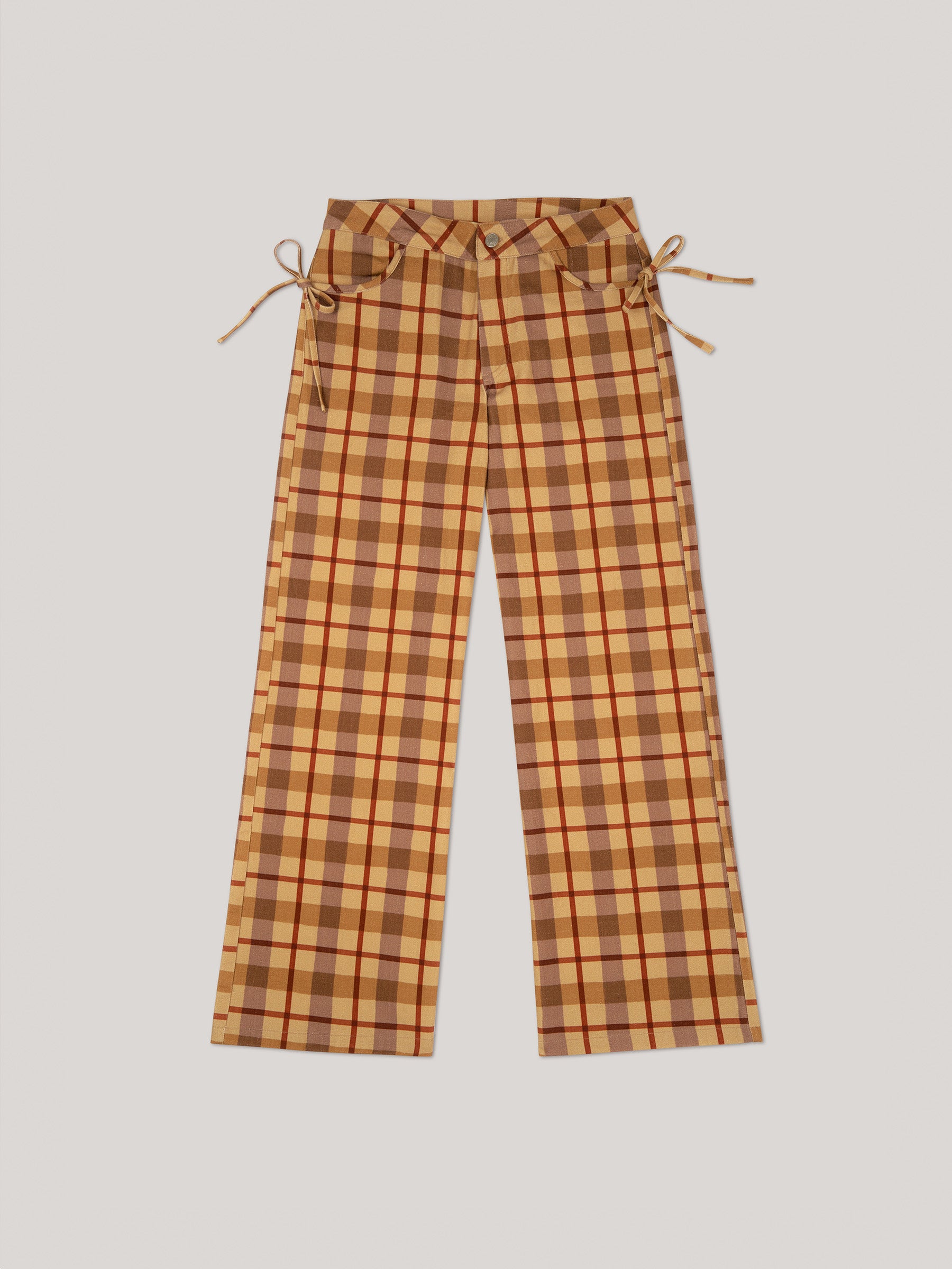 Tartine Plaid Print Jeans pantalones