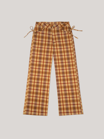 Tartine Plaid Print Jeans pantalones