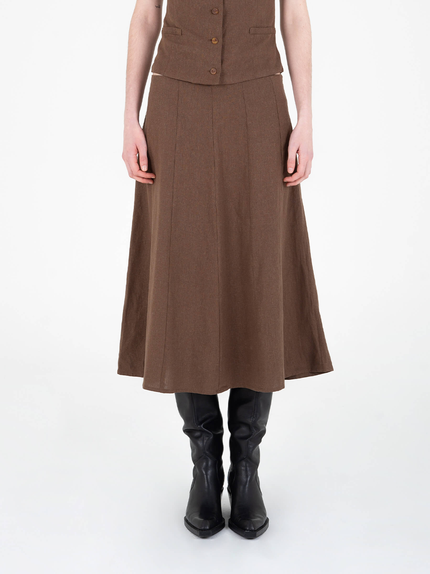 Teide Brown Skirt falda